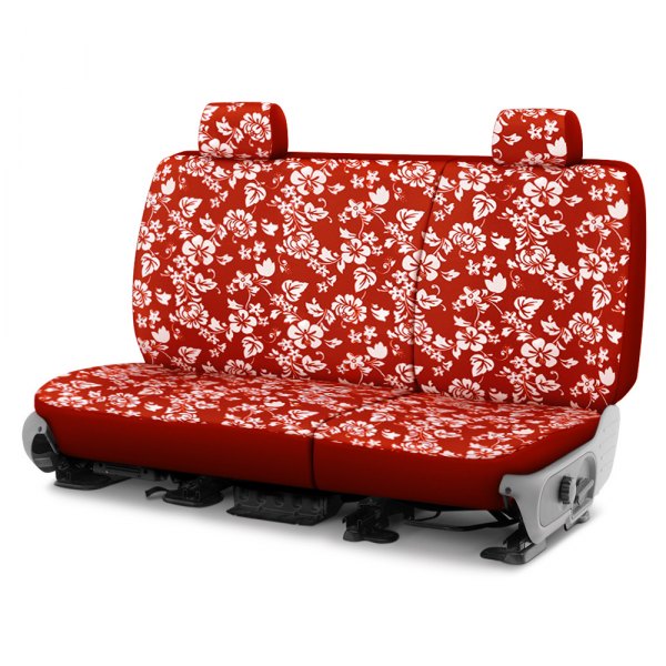 Dash Designs® - Hawaiian™ 3rd Row Red Custom Seat Covers