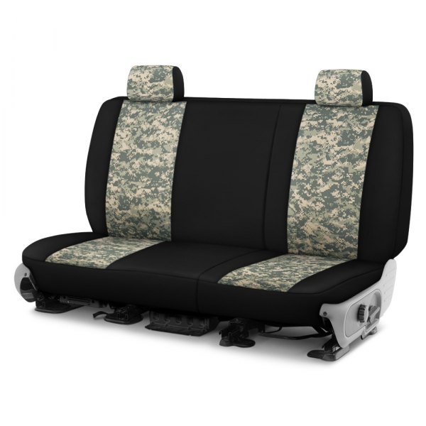 Dash Designs® - Camo™ 3rd Row Digital Green with Black Custom Seat Covers