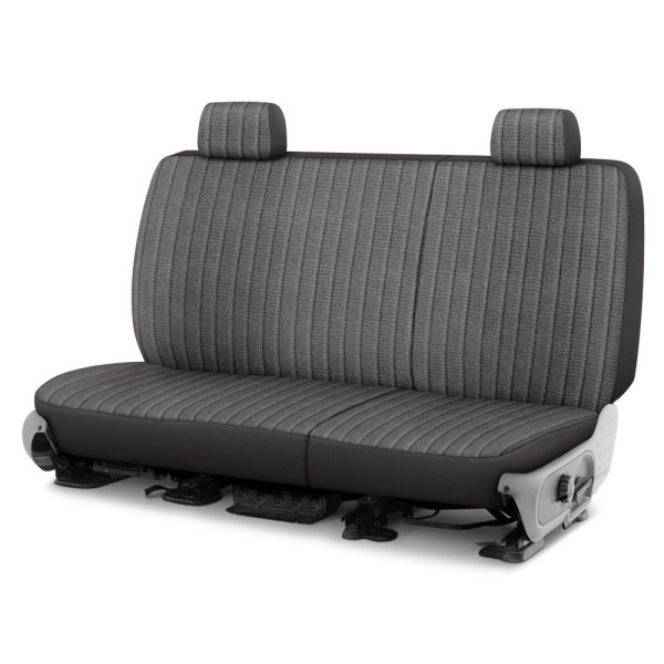 Dash Designs® - Duramax Tweed™ 2nd Row Charcoal Custom Seat Covers