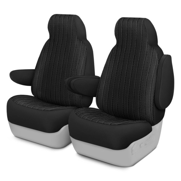 Dash Designs® - Allure™ 1st Row Black Custom Seat Covers