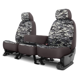 Dash Designs® - Camo™ 1st Row Digital Charcoal Custom Seat Covers