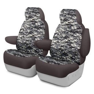Dash Designs® - Camo™ 1st Row Digital Charcoal Custom Seat Covers