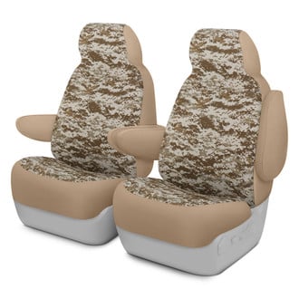 Dash Designs® - Camo™ 1st Row Digital Tan Custom Seat Covers