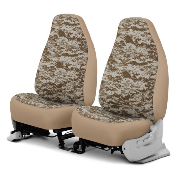 Dash Designs® - Camo™ 2nd Row Digital Tan Custom Seat Covers