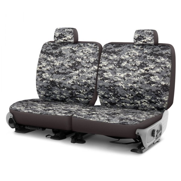 Dash Designs® - Camo™ 1st Row Digital Charcoal Custom Seat Covers