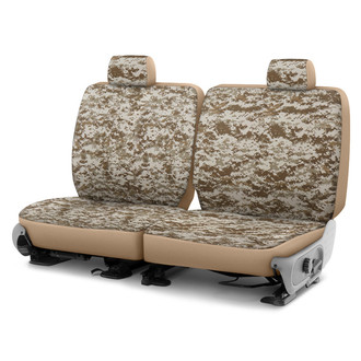 Dash Designs® - Camo™ 1st Row Digital Tan Custom Seat Covers