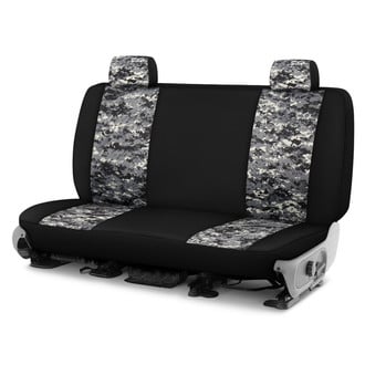 Dash Designs® - Camo™ 1st Row Digital Charcoal with Black Custom Seat Covers