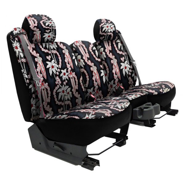 Dash Designs® - Hawaiian™ 3rd Row Surf City Black Custom Seat Covers