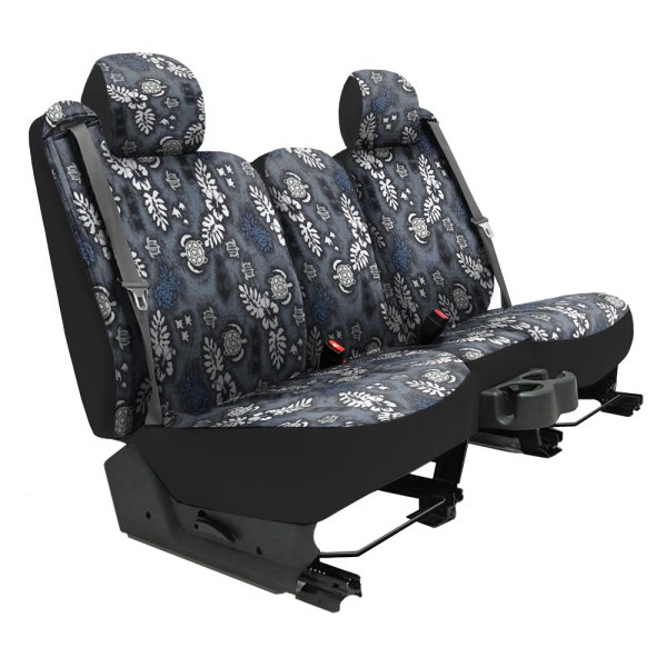 Dash Designs® - Hawaiian™ 4th Row Turtle Beach Charcoal Custom Seat Covers