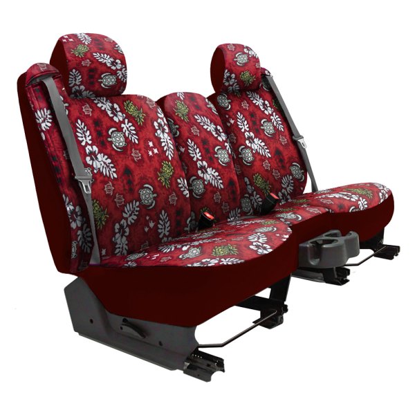 Dash Designs® - Hawaiian™ 3rd Row Turtle Beach Red Custom Seat Covers