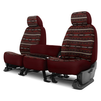 Dash Designs® - Southwest Sierra™ 2nd Row Maroon Custom Seat Cover