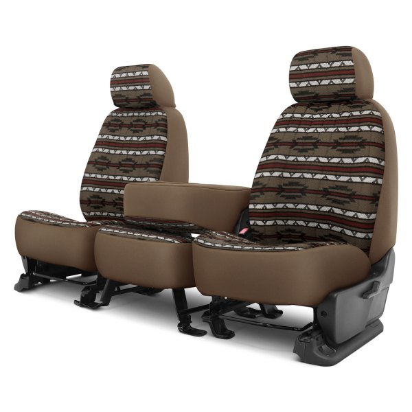 Dash Designs® - Southwest Sierra™ 1st Row Taupe Custom Seat Covers