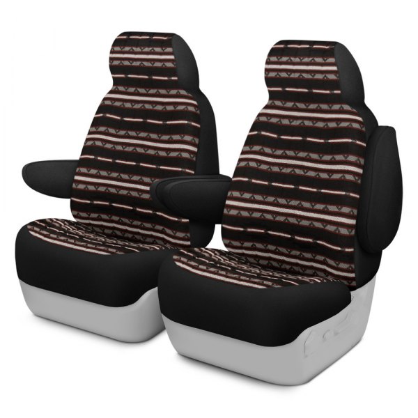 Dash Designs® - Southwest Sierra™ 1st Row Black Custom Seat Covers