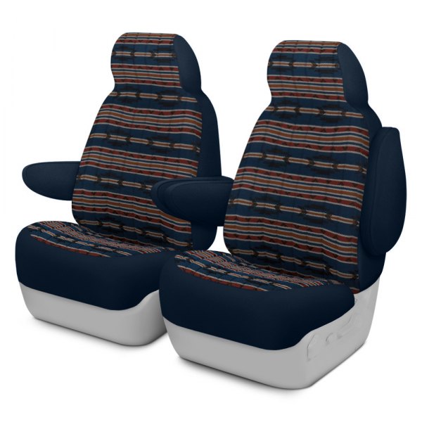 Dash Designs® - Southwest Sierra™ 1st Row Dark Blue Custom Seat Covers