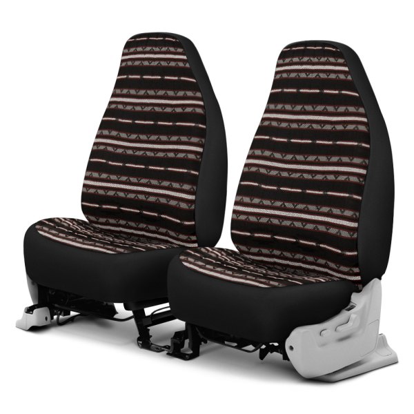 Dash Designs® - Southwest Sierra™ 1st Row Black Custom Seat Covers