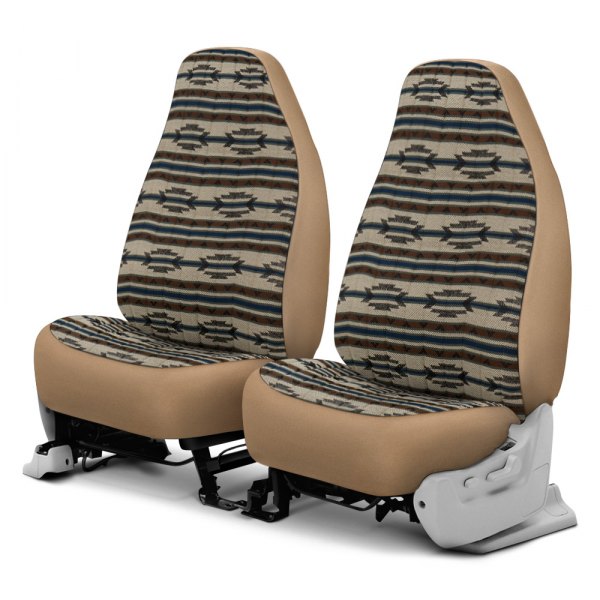 Dash Designs® - Southwest Sierra™ 1st Row Tan Custom Seat Covers