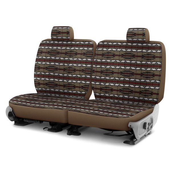 Dash Designs® - Southwest Sierra™ 1st Row Taupe Custom Seat Covers