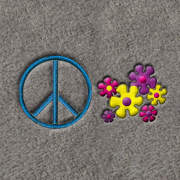 DashMat® - Embroidery "Peace Sign with Flowers" Logo