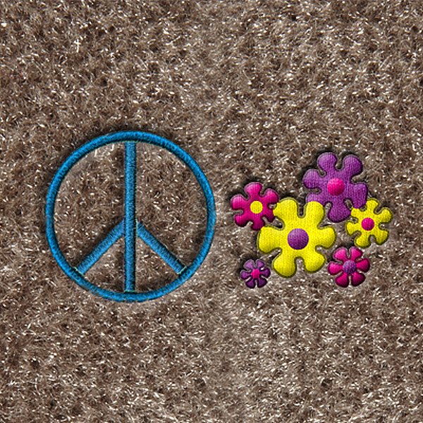 DashMat® - Embroidery "Peace Sign with Flowers" Logo