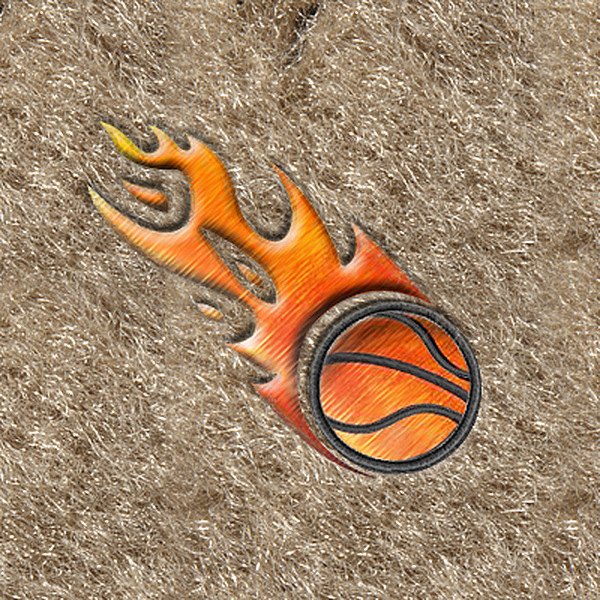 DashMat® - Embroidery "Flaming Basketball" Logo