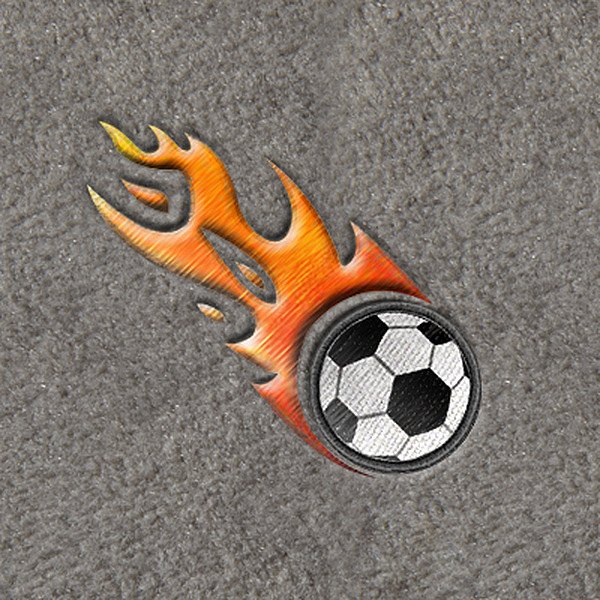 DashMat® - Embroidery "Flaming Soccer Ball" Logo