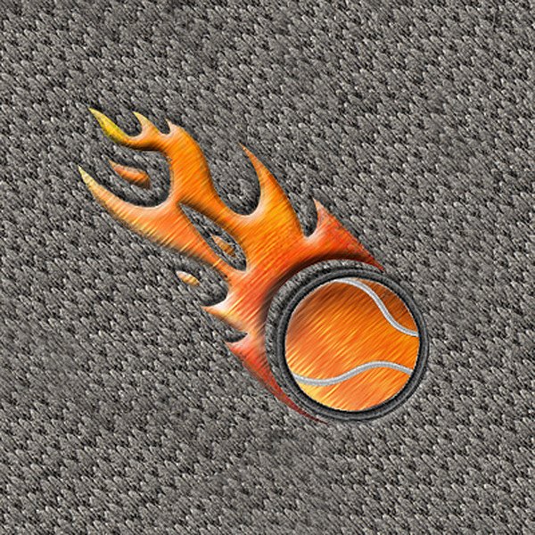 DashMat® - Embroidery "Flaming Tennis Ball" Logo