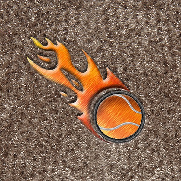 DashMat® - Embroidery "Flaming Tennis Ball" Logo