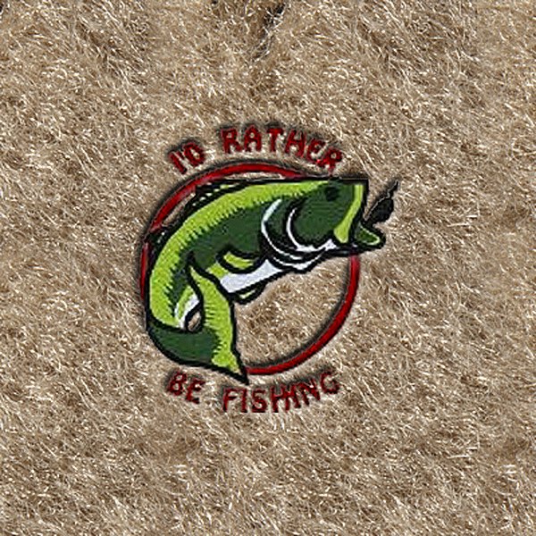 DashMat® - Embroidery "I'D Rather Be Fishing" Logo