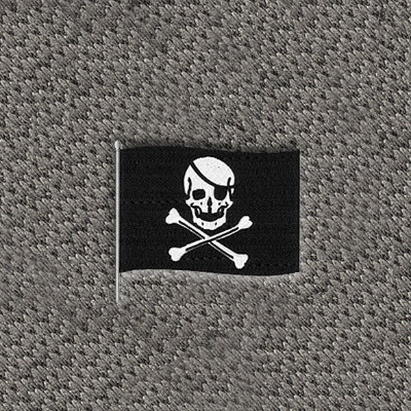 DashMat® - Embroidery "Pirate Flag" Black Logo