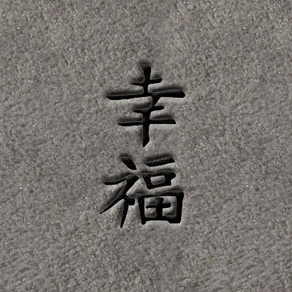 DashMat® - Embroidery "Kanji Happiness" Black Logo