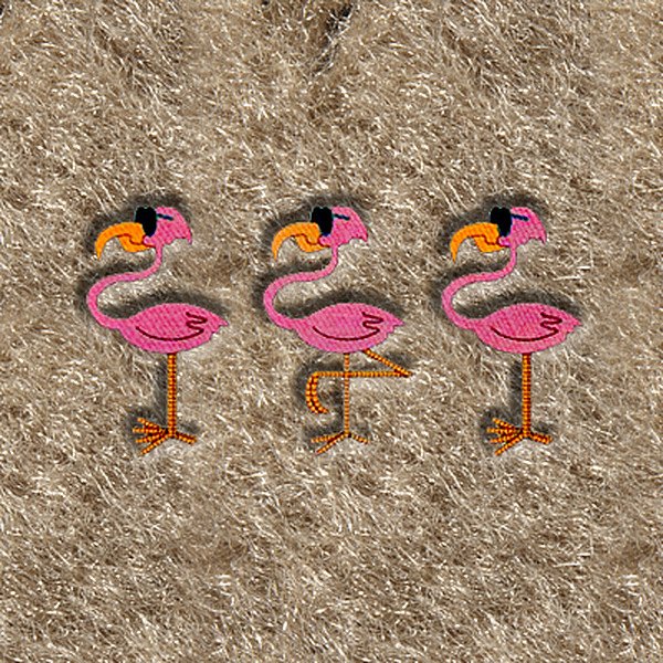 DashMat® - Embroidery "Pink Flamingos" Logo