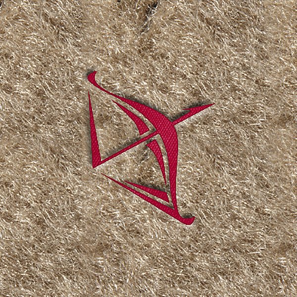 DashMat® - Embroidery "Sagittarius" Maroon Logo