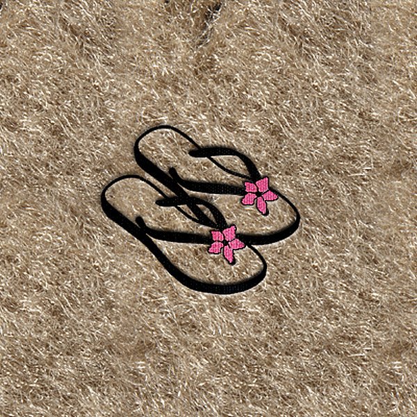 DashMat® - Embroidery "Flipflops with Pink Flower" Logo