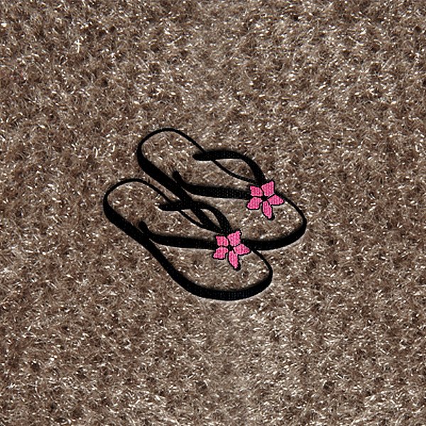DashMat® - Embroidery "Flipflops with Pink Flower" Logo