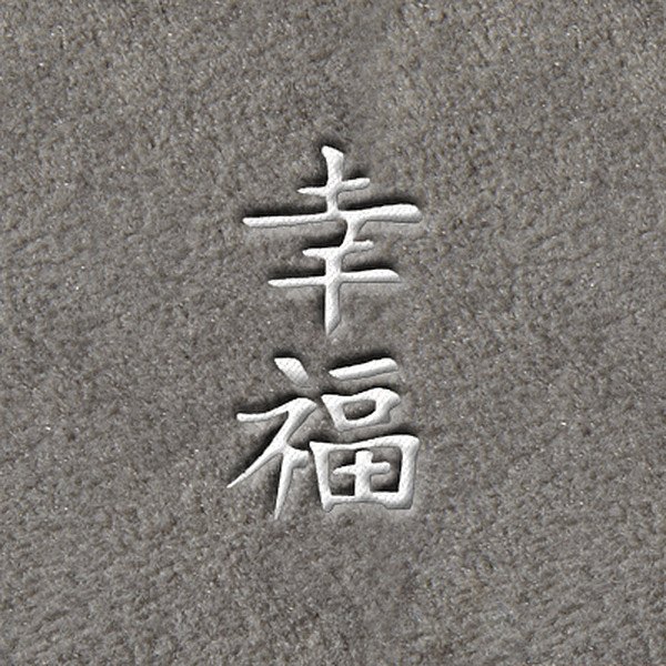 DashMat® - Embroidery "Kanji Happiness" White Logo