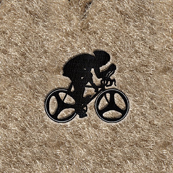 DashMat® - Embroidery "Bicyclist" Black Logo