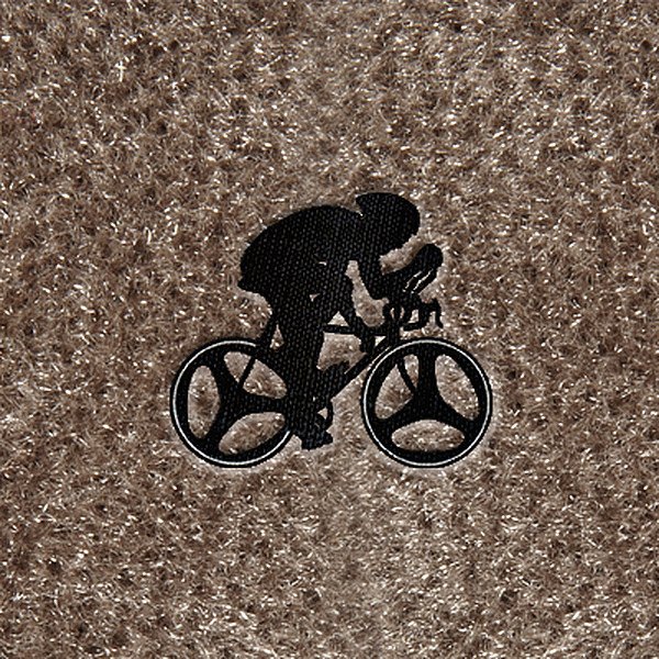 DashMat® - Embroidery "Bicyclist" Black Logo