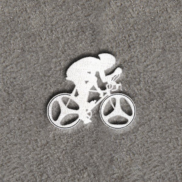 DashMat® - Embroidery "Bicyclist" White Logo