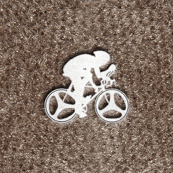 DashMat® - Embroidery "Bicyclist" White Logo