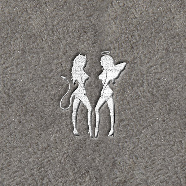 DashMat® - Embroidery "Devil / Angel Girls" White Logo