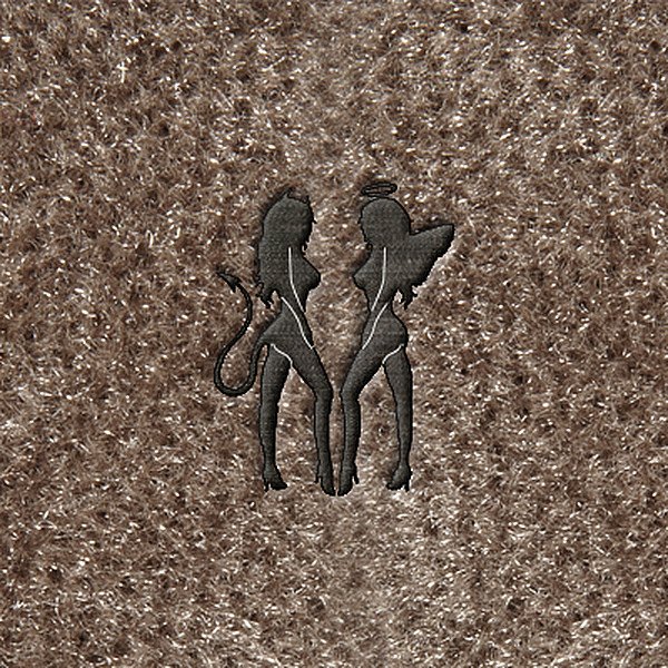 DashMat® - Embroidery "Devil / Angel Girls" Black Logo