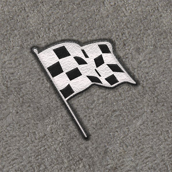 DashMat® - Embroidery "Checkered Flag" White Logo