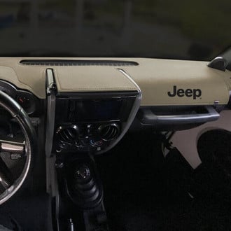 DashMat® - Jeep Limited Edition™ Beige Polyester Custom Dash Cover