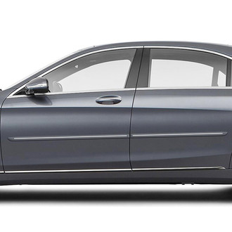 Dawn® - 1.25" Wide Body Side Moldings with Chrome Insert (Painted)
