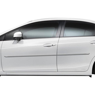 Dawn® - 1.25" Wide Body Side Moldings with Chrome Insert (Painted)