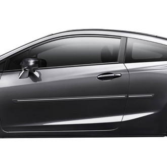 Dawn® - 1.25" Wide Body Side Moldings with Chrome Insert (Painted)