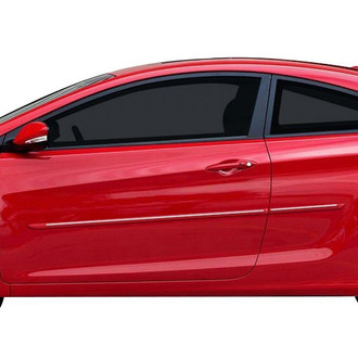 Dawn® - 1.25" Wide Body Side Moldings with Chrome Insert (Painted)