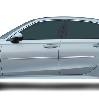 Dawn® - 1.45" Wide Body Side Moldings with Chrome Insert (Painted)
