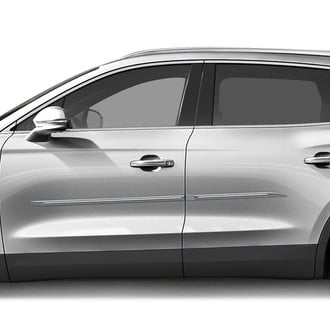 Dawn® - 1.45" Wide Body Side Moldings with Chrome Insert (Painted)