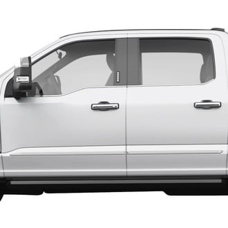 Dawn® - 1.25" Wide Special End Body Side Moldings with Chrome Insert (Painted)